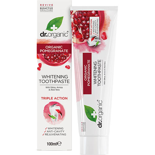 Dr. Organic Tandpasta Pomegranate | 100 ml fra Dr. Organic på Mecindo.dk