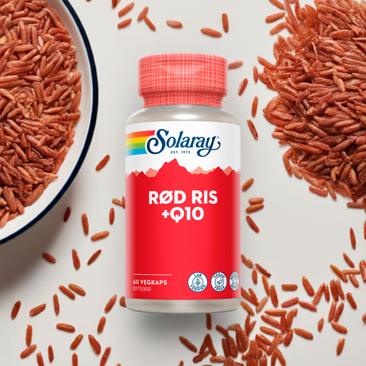 Solaray Rød Ris & Q10 | 60 kapsler fra Solaray på Mecindo.dk