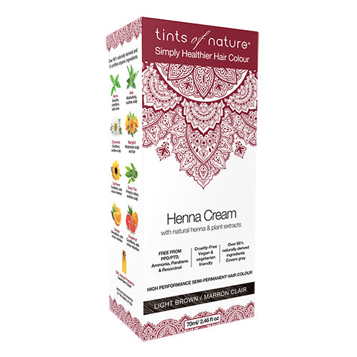 Tints of nature Henna Hårfarve Creme Light Brown | 70 ml fra Tints of nature på Mecindo.dk