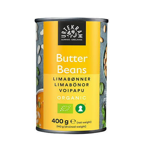 Urtekram Butter Beans Økologisk | 400 gr fra Urtekram på Mecindo.dk