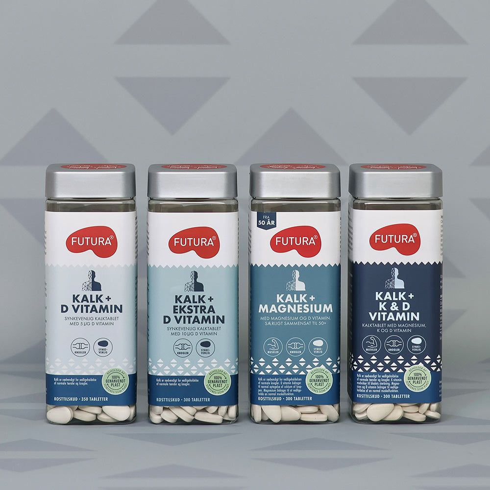 Futura Kalk + D Vitamin | 350 Tabl. fra Futura på Mecindo.dk