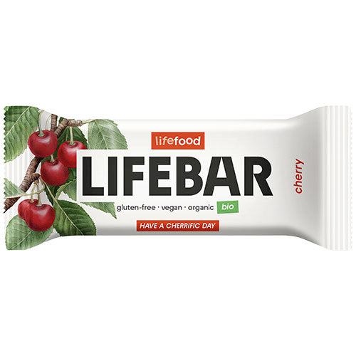Lifebar Kirsebær Raw Økologisk | 40 gr fra Lifefood på Mecindo.dk