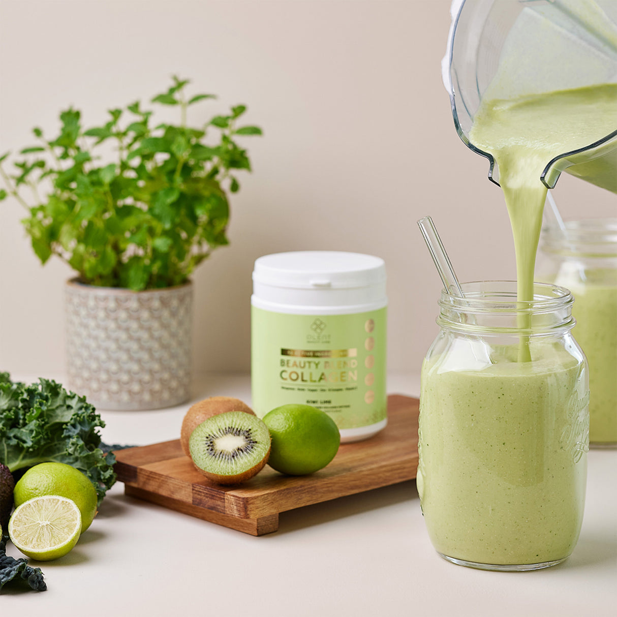 Plent Beauty Blend Collagen | Kiwi Lime fra Plent på Mecindo.dk