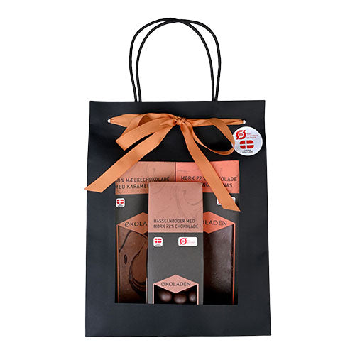 Økoladen Gourmet Gavepose Orange Økologisk M. 2 Chokoladeplader fra Økoladen på Mecindo.dk