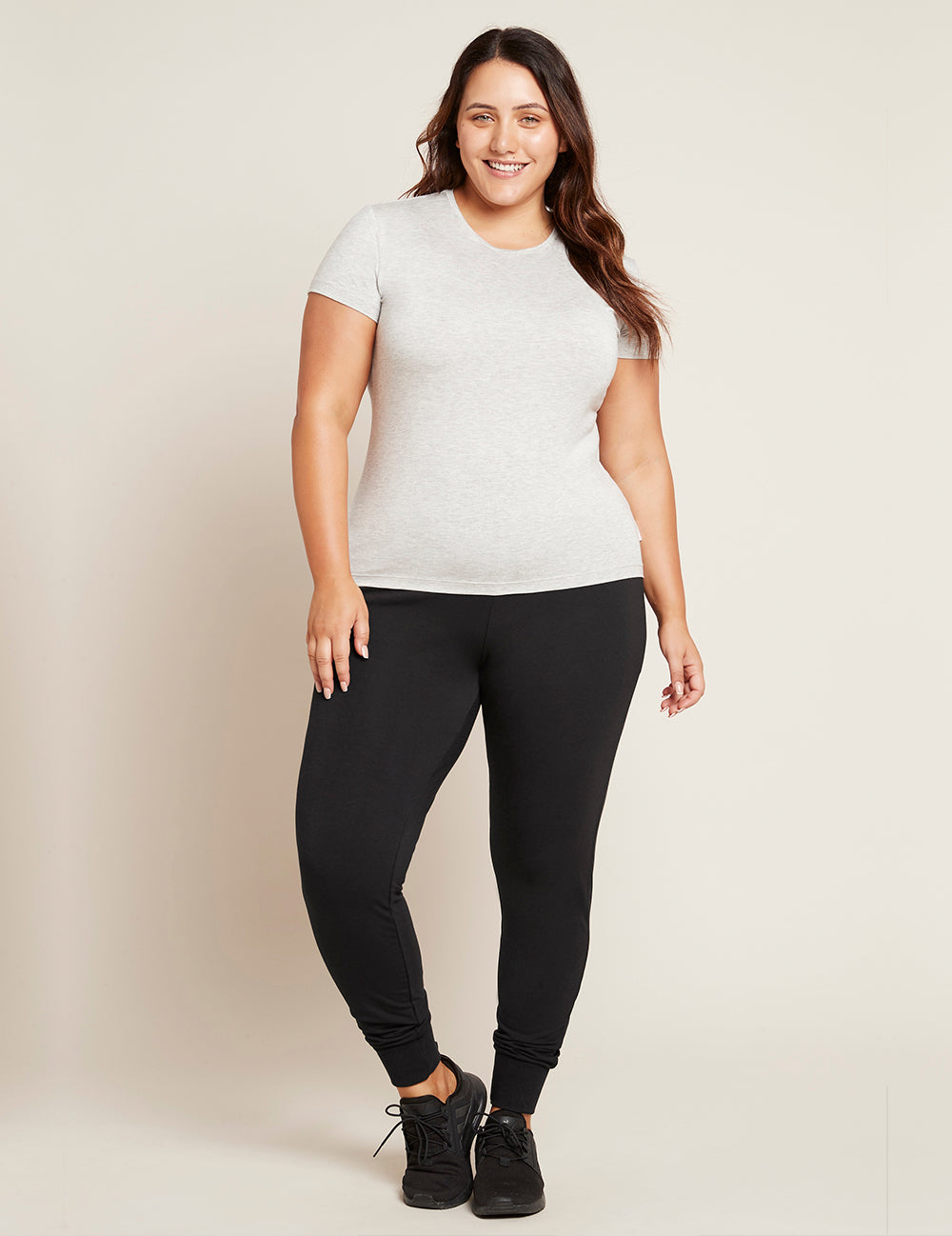 Boody Women´s Crew Neck Light Marl | Str. S fra Boody på Mecindo.dk