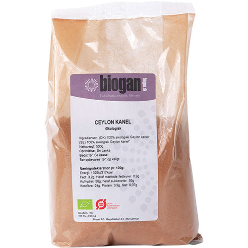Biogan Kanelpulver Ceylon Økologisk | 500 gr fra Biogan på Mecindo.dk