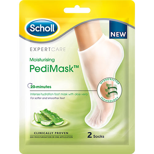 Scholl Moisturising Pedimask Aloe Vera fra Scholl på Mecindo.dk