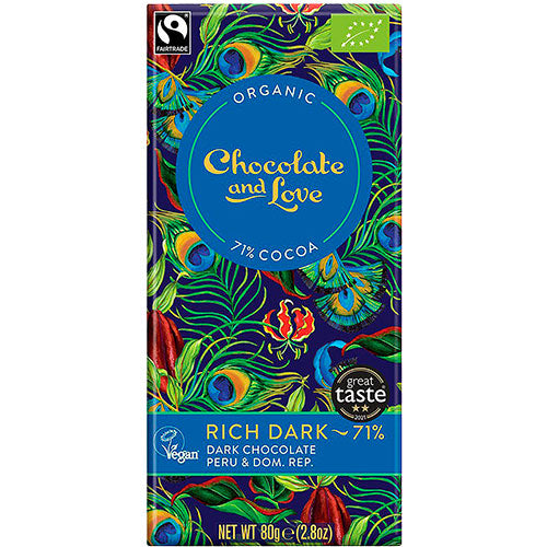 Chokolade Rich dark 71% Økologisk