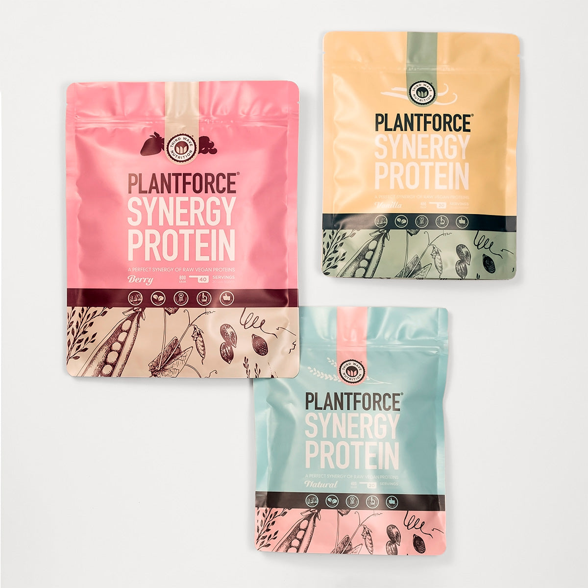 Plantforce Synergy Protein Natural | 800 gr fra Plantforce på Mecindo.dk