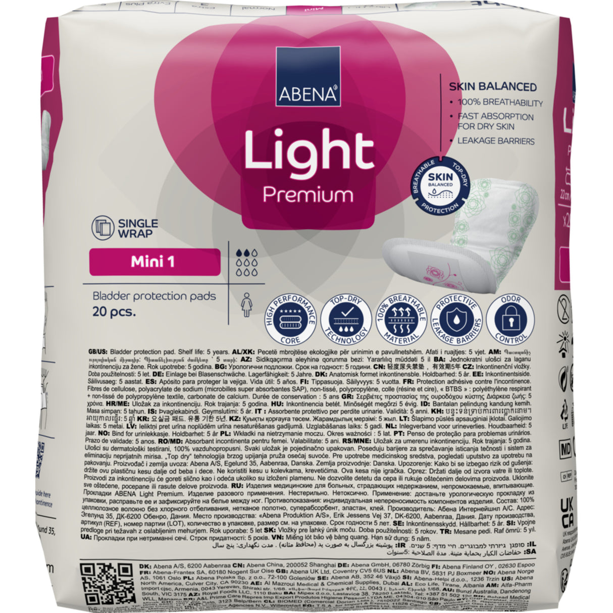 Abena Light Mini 1 | 20 stk fra Abena på Mecindo.dk