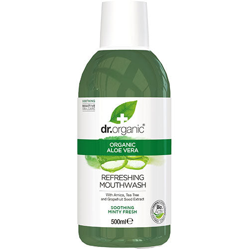 Dr. Organic Mundskyl Aloe Vera | 500 ml fra Dr. Organic på Mecindo.dk