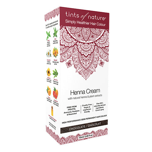 Tints of nature Henna Hårfarve Creme Chocolate | 70 ml fra Tints of nature på Mecindo.dk