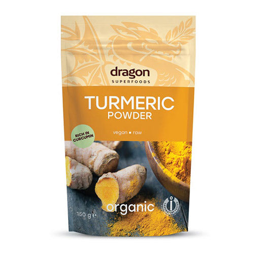 Dragon Superfoods Gurkemeje Pulver Økologisk | 150 gr fra Dragon Superfoods på Mecindo.dk