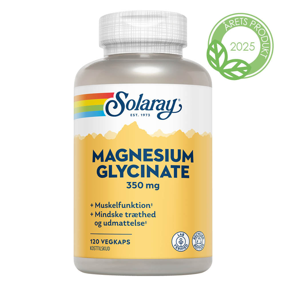 Solaray Magnesium Glycinate | 120 kapsler fra Solaray på Mecindo.dk