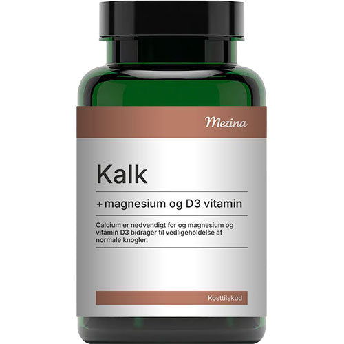 Mezina Kalk med Magnesium og D3-vitamin | 180 TAB fra Mezina på Mecindo.dk