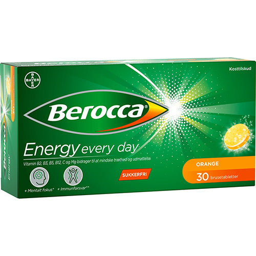 Berocca Energy - Appelsin | 30 Tabl. fra Berocca på Mecindo.dk