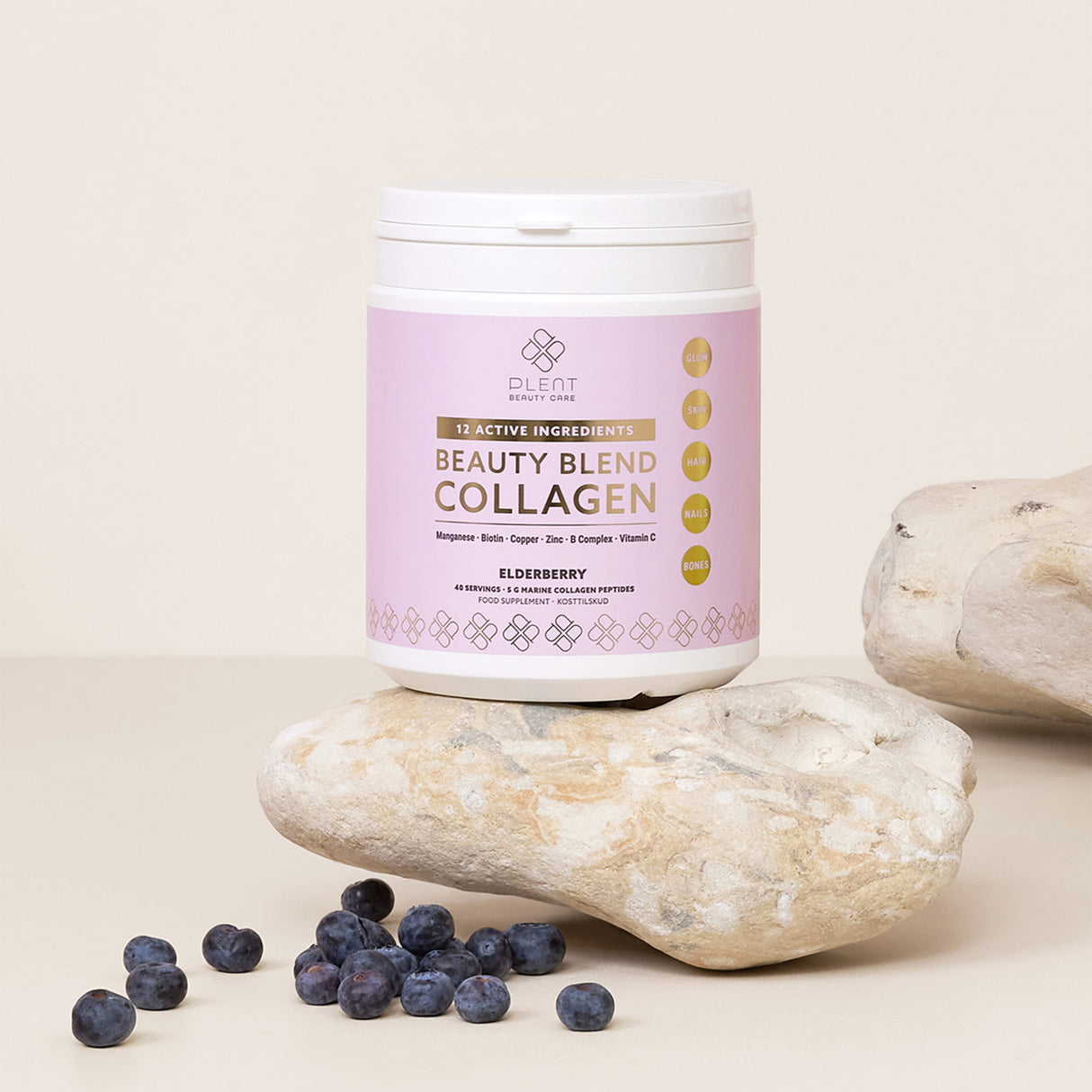 Plent Beauty Blend Collagen | Elderberry fra Plent på Mecindo.dk