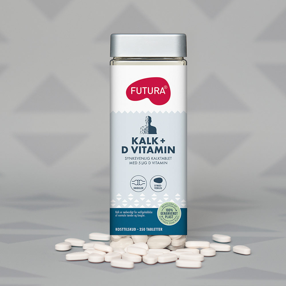 Futura Kalk + D Vitamin | 350 Tabl. fra Futura på Mecindo.dk