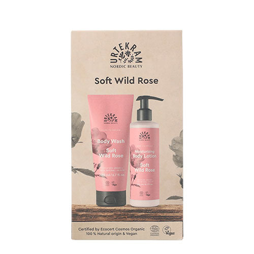 Urtekram Gaveæske Soft Wild Rose Body Lotion & Body Wash fra Urtekram på Mecindo.dk