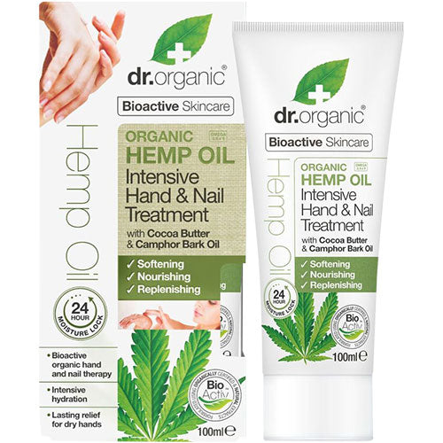 Dr. Organic Hemp Oil Intensive Hand & Nail Treatment | 100 ml fra Dr. Organic på Mecindo.dk