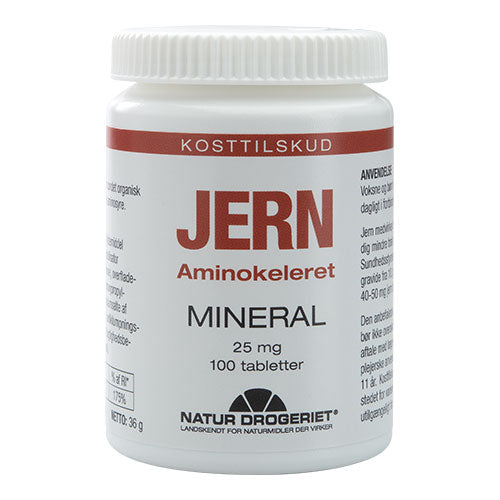 Natur-Drogeriet Jern Complex 25 Mg | 100 Tabl. fra Natur-Drogeriet på Mecindo.dk