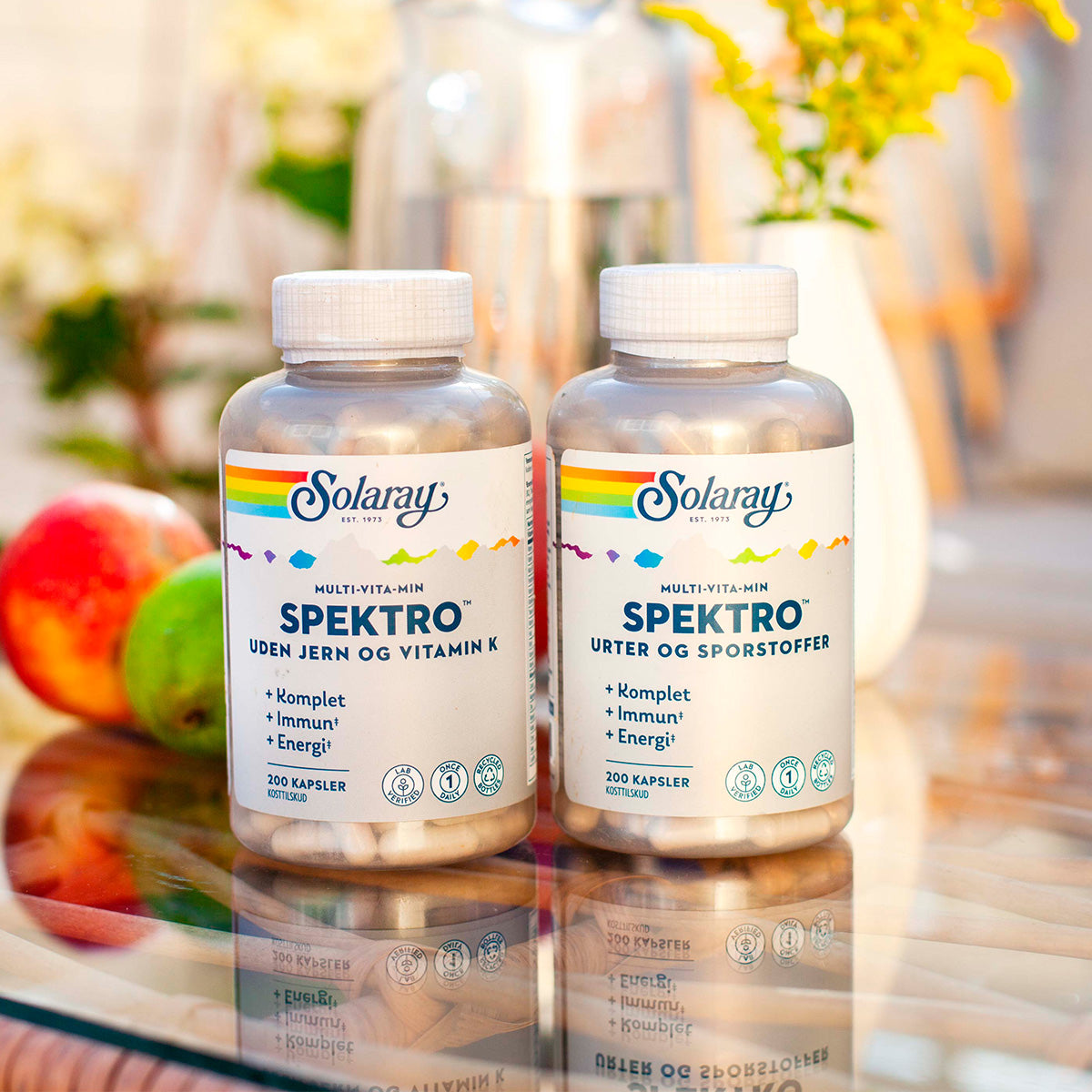 Solaray Spektro Multivitamin M. Jern Og K2 | 200 kapsler fra Solaray på Mecindo.dk