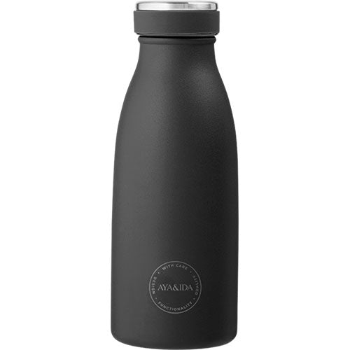 AYA&IDA Drinking Bottle 350ml | Matte Black fra AYA&IDA på Mecindo.dk