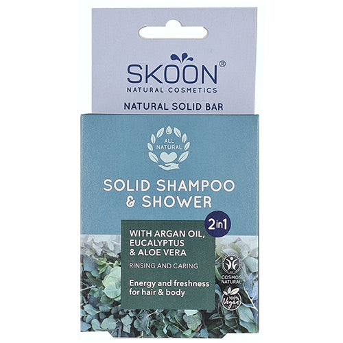 Skoon Solid Shampoo & Shower Bar 2 I 1 Energy And Freshness | 90 gr fra Skoon på Mecindo.dk