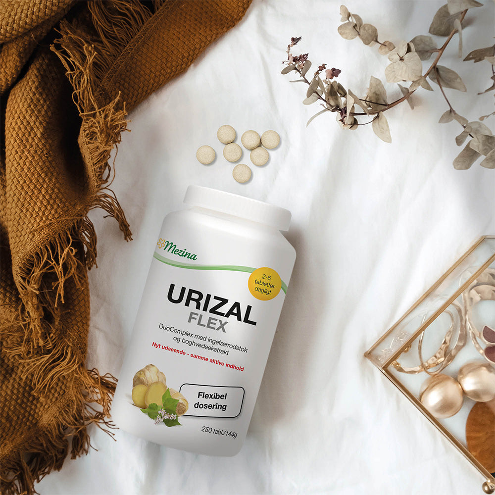 Urizal Flex Ingefær | 250 Tabl. fra Urizal på Mecindo.dk