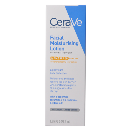 CeraVe Facial Moisturising Lotion Spf50 | 52 ml fra CeraVe på Mecindo.dk