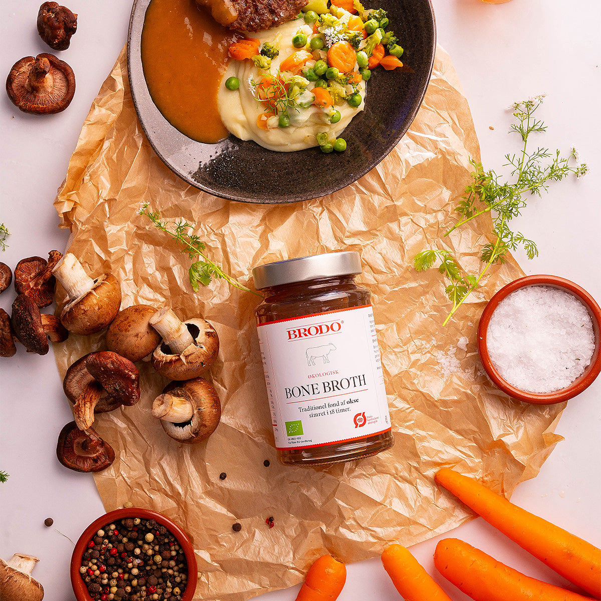 Brodo Bone Broth Okse Fond Økologisk | 390 ml fra Brodo på Mecindo.dk