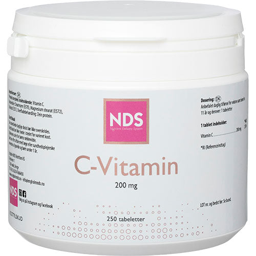 NDS C-200 Vitamin | 250 Tabl. fra NDS på Mecindo.dk