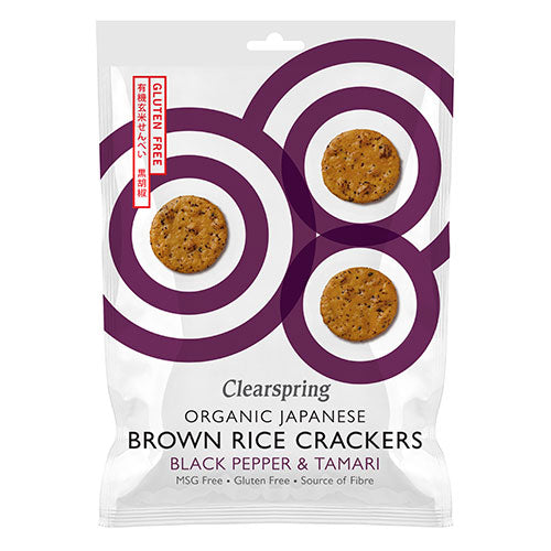 Clearspring Rice Cracker Black Pepper & Tamari Økologisk | 40 gr fra Clearspring på Mecindo.dk
