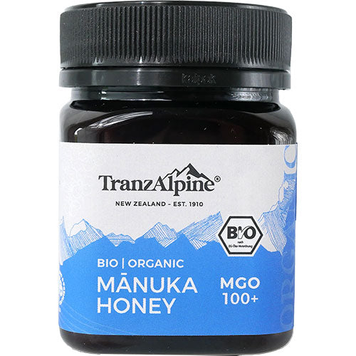 TranzAlpine Manuka Honning Økologisk 250g | MGO 100+ fra TranzAlpine på Mecindo.dk