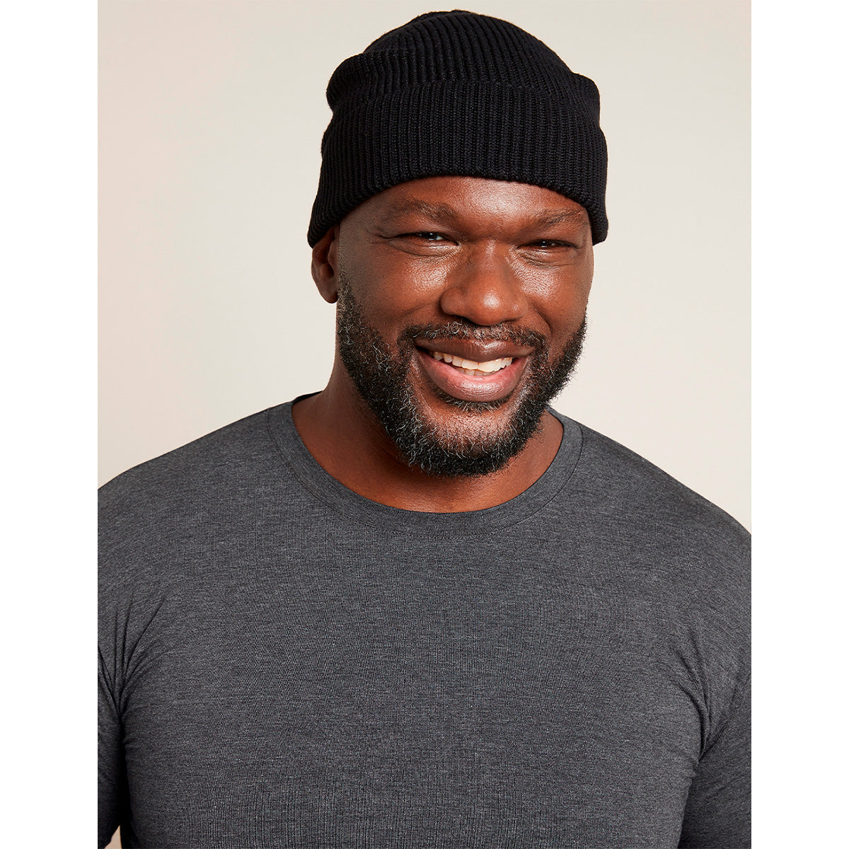 Boody Beanie Hue Ribbed Knit Sort One-size fra Boody på Mecindo.dk