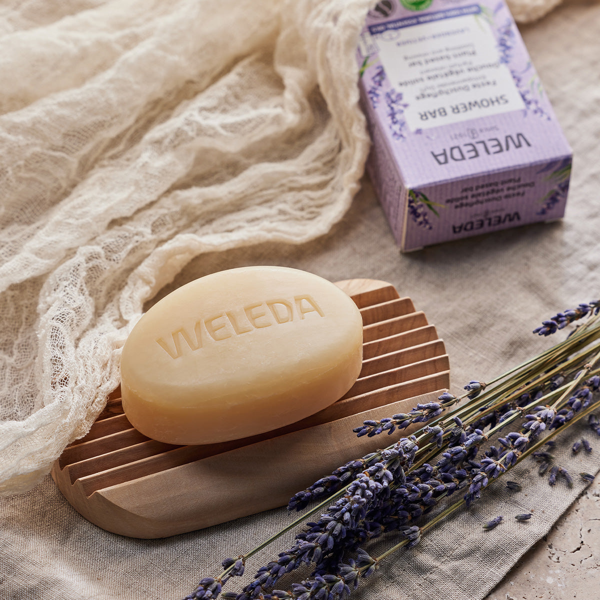 Weleda Shower Bar Lavender | 75 gr fra Weleda på Mecindo.dk