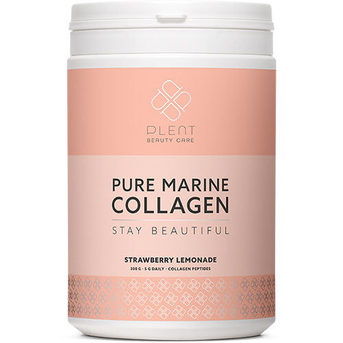 Plent Pure Marine Collagen (300 gr) | Strawberry Lemonade fra Plent på Mecindo.dk