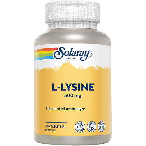 Solaray L-lysine | 100 Tabl. fra Solaray på Mecindo.dk