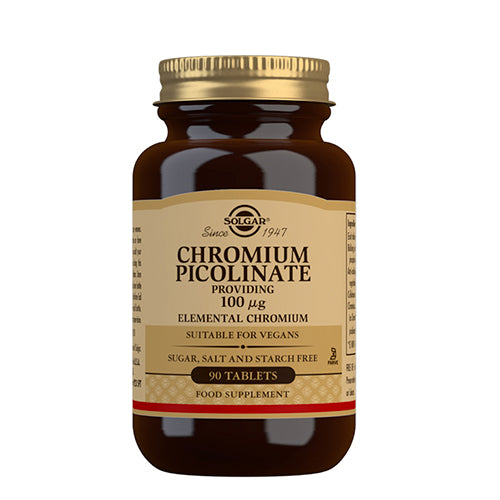 Solgar Chrom Picolinate | 90 Tabl. fra Solgar på Mecindo.dk