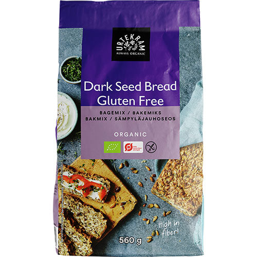Urtekram Dark Seed Bread GF - Bagemix Ø | 560 GR fra Urtekram på Mecindo.dk