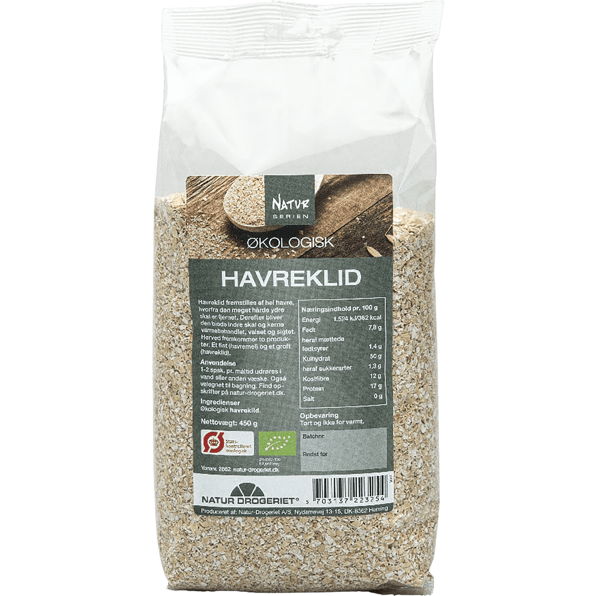 Natur-Drogeriet Havreklid Økologisk | 450 g fra Natur-Drogeriet på Mecindo.dk