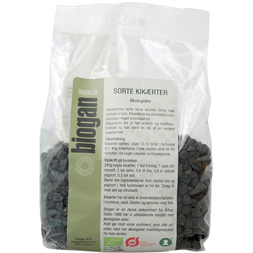 Biogan Økologiske Sorte Kikærter | 500 gr fra Biogan på Mecindo.dk