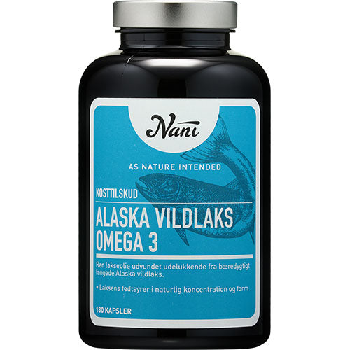 Nani Alaska Vildlaks Omega 3 | 180 kapsler fra Nani på Mecindo.dk