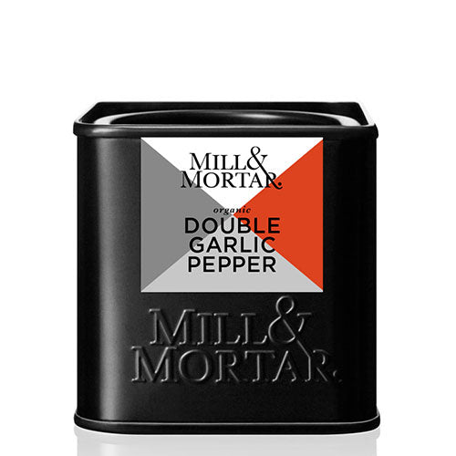 Mill & Mortar Double Garlic & Pepper Økologisk 52978 | 50 gr fra Mill & Mortar på Mecindo.dk