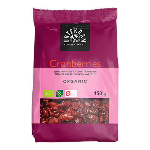 Urtekram Tranebær Økologisk | 150 gr fra Urtekram på Mecindo.dk