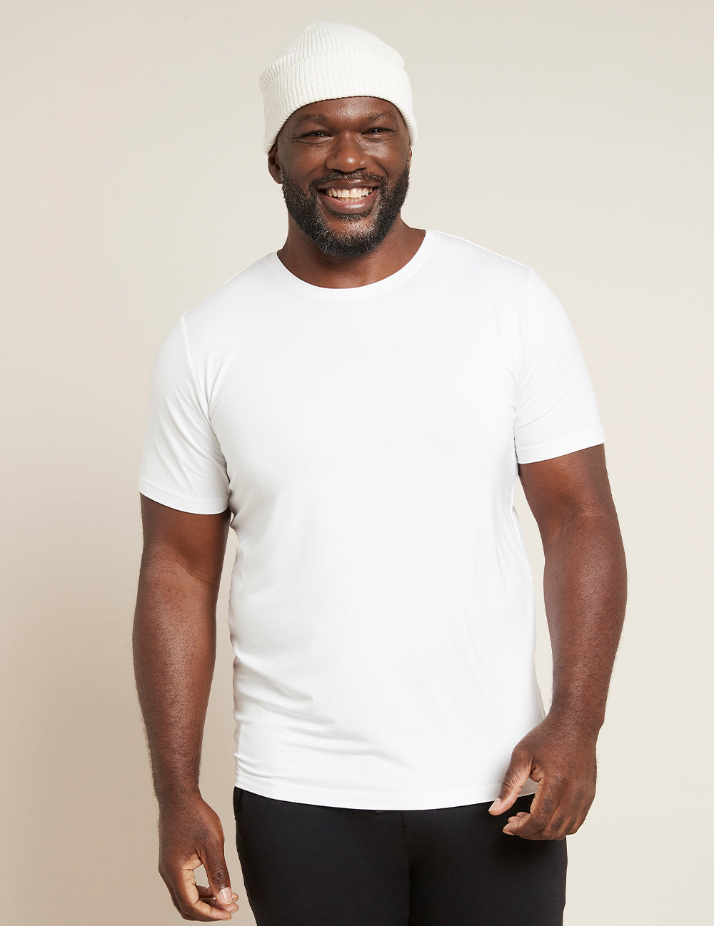 Boody Beanie Hue Ribbed Knit Hvid One-size fra Boody på Mecindo.dk