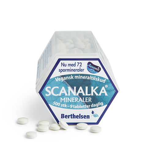 Berthelsen Scanalka Mineraler | 500 Tabl. fra Berthelsen på Mecindo.dk