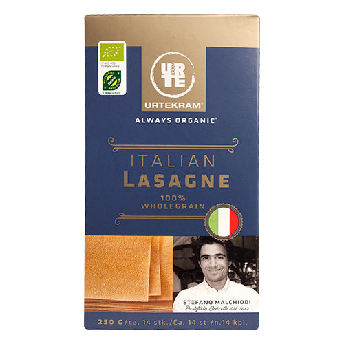 Urtekram Lasagne Fuldkorn Økologisk | 250 gr fra Urtekram på Mecindo.dk