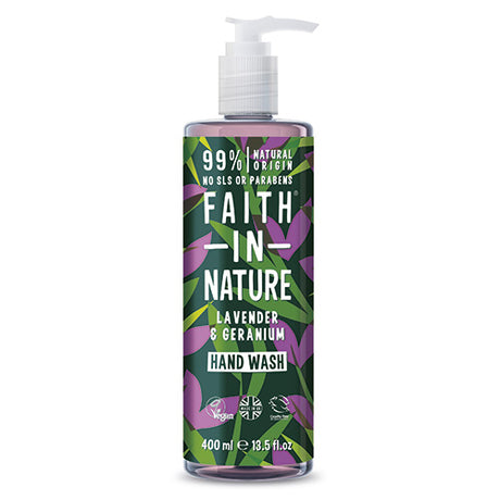 Faith in Nature Håndsæbe (400 ml) | Lavender & Geranium fra Faith in Nature på Mecindo.dk