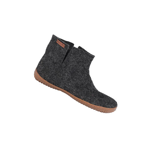 SHUS Uldstøvle Med Gummi Sål - Dark Grey fra SHUS på Mecindo.dk